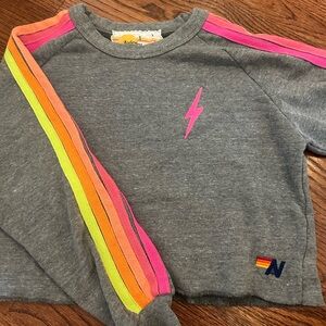 Aviator nation bolt crop sweatshirt